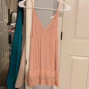 Peach Lace Trim Tank